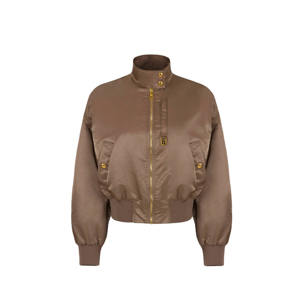 Elisabetta Franchi Bomber Bomber Donna Over in nylon 40 - Francavilla Moda