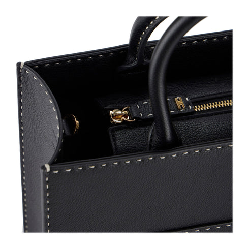 Elisabetta Franchi Borsa a spalla Borsa Donna grande con impunture Nero - Francavilla Moda