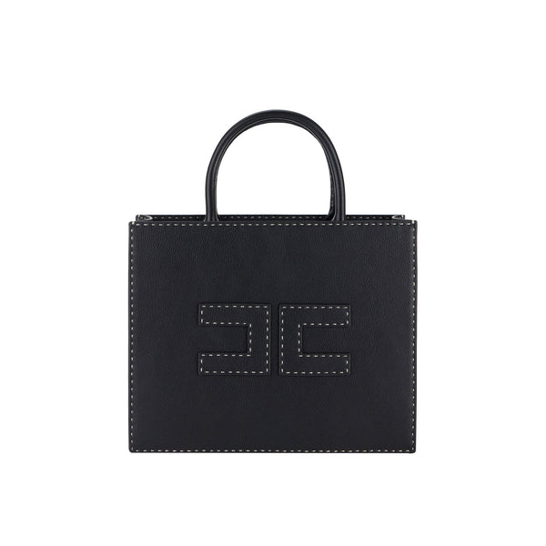 Elisabetta Franchi Borsa a spalla Borsa Donna grande con impunture Nero - Francavilla Moda