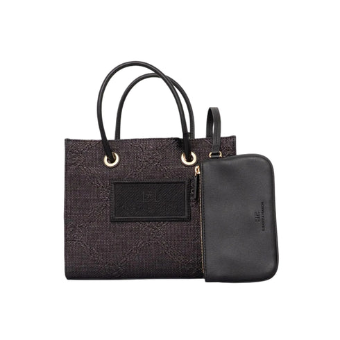 Elisabetta Franchi Borsa a mano Borsa Donna in rafia a mano Nero - Francavilla Moda