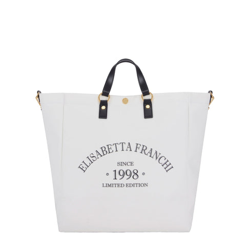 Elisabetta Franchi Shopper Borsa tote Donna in canvas con tracolla UNI - Francavilla Moda