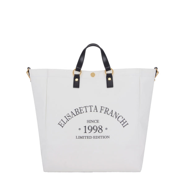 Elisabetta Franchi Shopper Borsa tote Donna in canvas con tracolla UNI - Francavilla Moda
