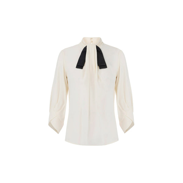 Elisabetta Franchi Camicia elegante Camicia Donna 3/4 con cravattina 40 - Francavilla Moda
