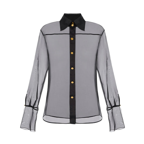 Elisabetta Franchi Camicia elegante Camicia Donna con trasparenza 40 - Francavilla Moda