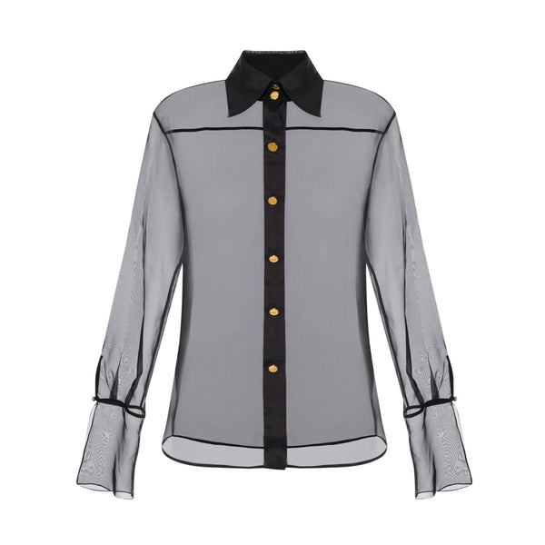 Elisabetta Franchi Camicia elegante Camicia Donna con trasparenza 40 - Francavilla Moda
