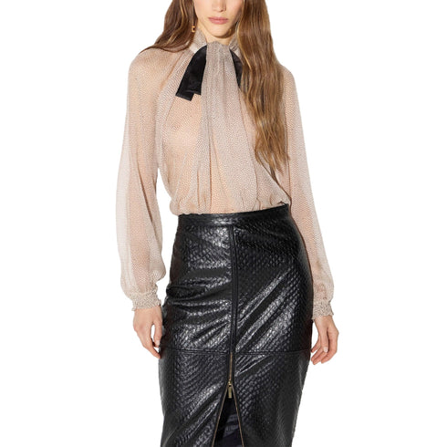 Elisabetta Franchi Camicia elegante Camicia Donna fiocco in raso 40 - Francavilla Moda