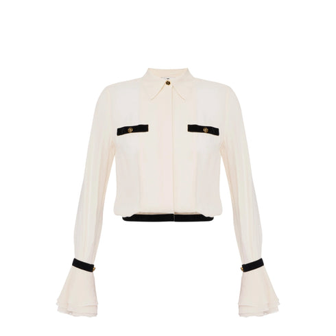 Elisabetta Franchi Camicia elegante Camicia Donna polsini a campanella 42 - Francavilla Moda