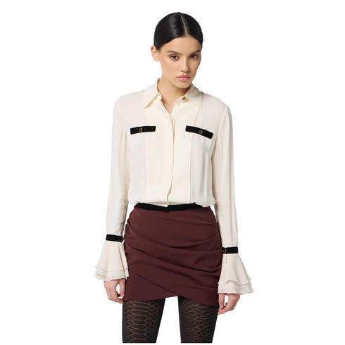 Elisabetta Franchi Camicia elegante Camicia Donna polsini a campanella 42 - Francavilla Moda