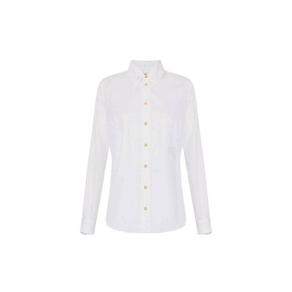 Elisabetta Franchi Camicia ml Camicia ml Donna con doppio colletto e ricamo 42 - Francavilla Moda