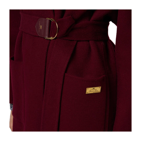 Elisabetta Franchi Cappotto Cappotto Donna modello vestaglia Rouge noir A24 - ELISABETTA FRANCHICP54D46E2 - CG3 - 38 - Francavilla Moda