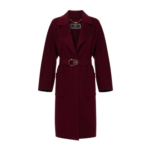 Elisabetta Franchi Cappotto Cappotto Donna modello vestaglia Rouge noir A24 - ELISABETTA FRANCHICP54D46E2 - CG3 - 38 - Francavilla Moda