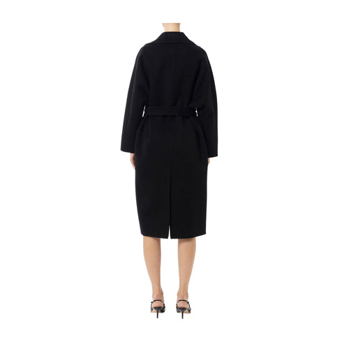 Elisabetta Franchi Cappotto Cappotto Donna modello vestaglia Nero - Francavilla Moda