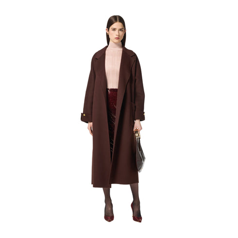 Elisabetta Franchi Cappotto Cappotto Donna over con cintura 38 - Francavilla Moda