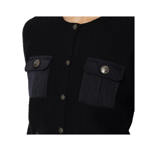Elisabetta Franchi Cardigan Cardigan Donna con tasche Nero A24 - ELISABETTA FRANCHIMK22S47E2 - 110 - 40 - Francavilla Moda