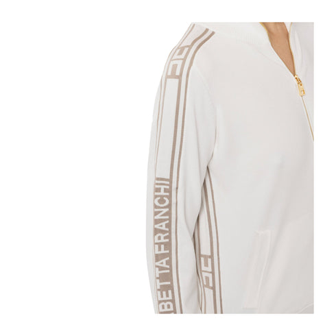 Elisabetta Franchi Cardigan Cardigan Donna con zip Avorio - Francavilla Moda