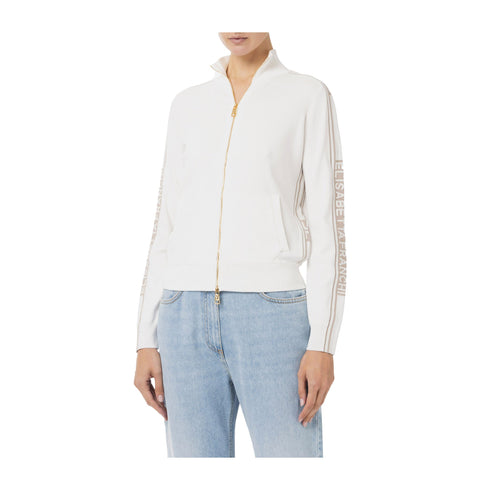 Elisabetta Franchi Cardigan Cardigan Donna con zip Avorio - Francavilla Moda