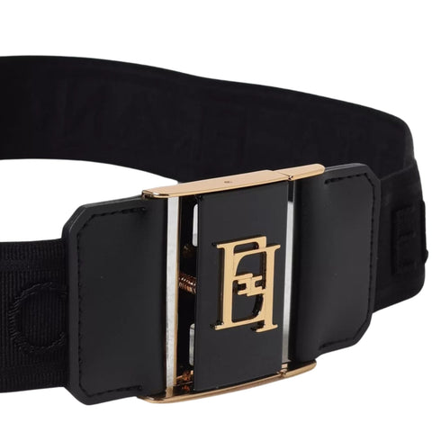 Elisabetta Franchi Cintura Cintura a clip con logo dorato 40 - Francavilla Moda