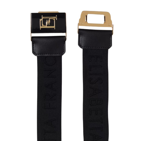 Elisabetta Franchi Cintura Cintura a clip con logo dorato 40 - Francavilla Moda