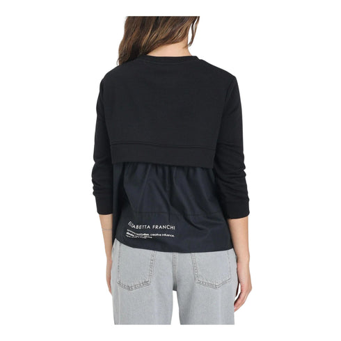 Elisabetta Franchi Felpa girocollo Felpa Donna con spacchi 40 - Francavilla Moda