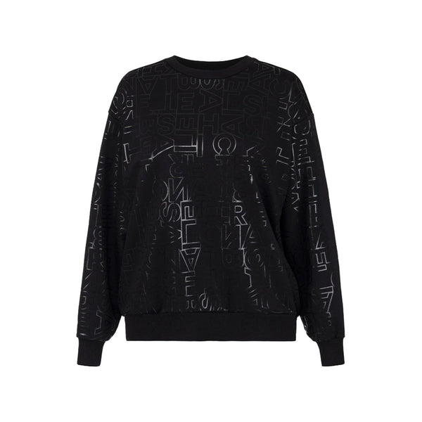 Elisabetta Franchi Felpa girocollo Felpa Donna motivo logo Nero - Francavilla Moda