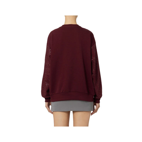 Elisabetta Franchi Felpa girocollo Felpa Donna motivo logo Rouge noir A24 - ELISABETTA FRANCHIMD00146E2 - CG3 - 36 - Francavilla Moda