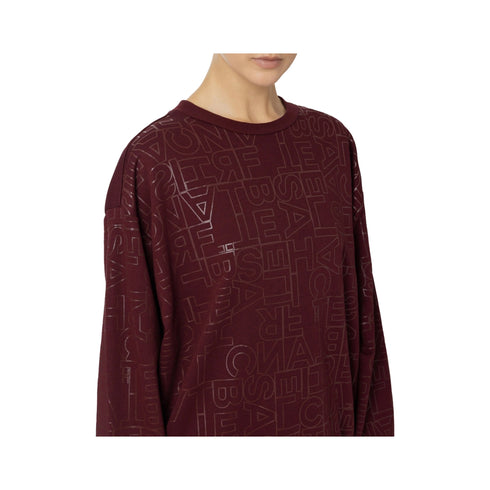 Elisabetta Franchi Felpa girocollo Felpa Donna motivo logo Rouge noir A24 - ELISABETTA FRANCHIMD00146E2 - CG3 - 36 - Francavilla Moda