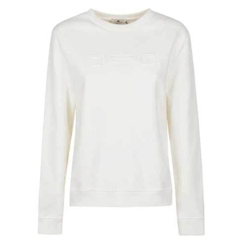 Elisabetta Franchi Felpa Felpa girocollo Donna con logo sur ton 40 P26-ELISABETTA FRANCHIMD03P61E2-360-40 - Francavilla Moda
