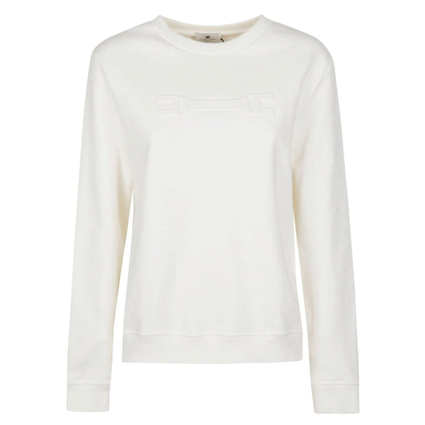 Elisabetta Franchi Felpa Felpa girocollo Donna con logo sur ton 40 P26-ELISABETTA FRANCHIMD03P61E2-360-40 - Francavilla Moda