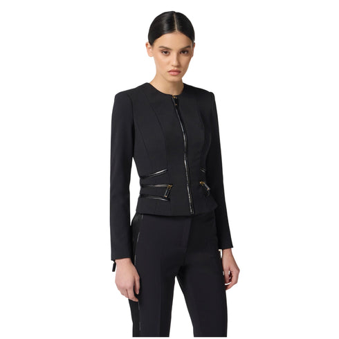 Elisabetta Franchi Giacche Giacca Donna dettagli ecopelle 42 - Francavilla Moda