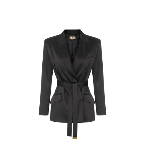 Elisabetta Franchi Giacca blazer Giacca Donna in raso con cinta 40 - Francavilla Moda