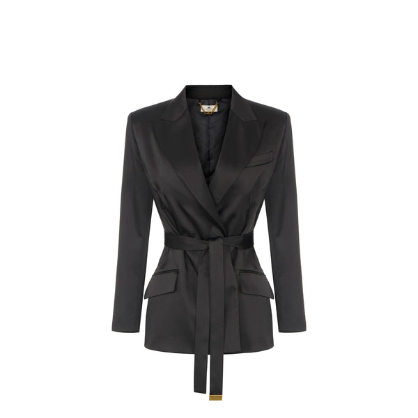 Elisabetta Franchi Giacca blazer Giacca Donna in raso con cinta 40 - Francavilla Moda