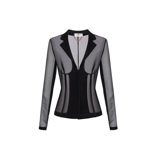 Elisabetta Franchi Giacca blazer Giacca Donna in tulle monopetto 42 - Francavilla Moda