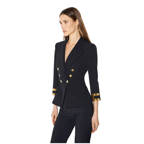 Elisabetta Franchi Giacca blazer Giacca Donna slim bottoni oro 42 - Francavilla Moda