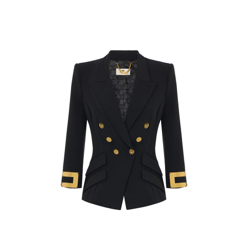Elisabetta Franchi Giacca blazer Giacca Donna slim bottoni oro 42 - Francavilla Moda