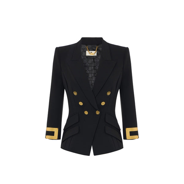 Elisabetta Franchi Giacca blazer Giacca Donna slim bottoni oro 42 - Francavilla Moda