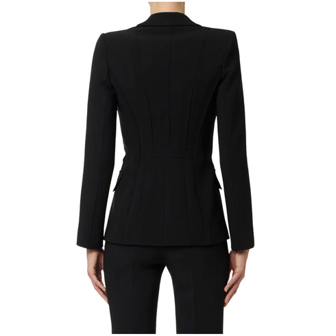 Elisabetta Franchi Giacca Giacca Donna Slim in doppio crêpe stretch 40 - Francavilla Moda