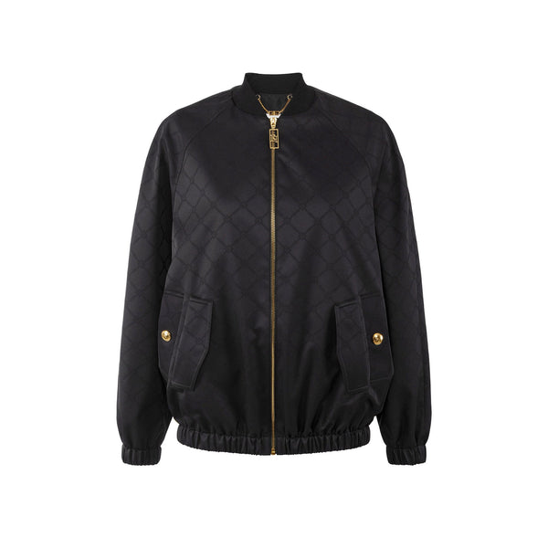 Elisabetta Franchi Giacca leggera Giubbino Donna bomber over Nero - Francavilla Moda