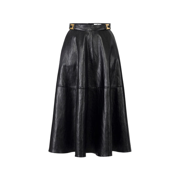 Elisabetta Franchi Gonna midi Gonna Donna a ruota in ecopelle 42 - Francavilla Moda