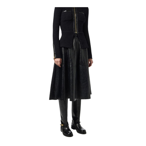 Elisabetta Franchi Gonna midi Gonna Donna a ruota in ecopelle 42 - Francavilla Moda