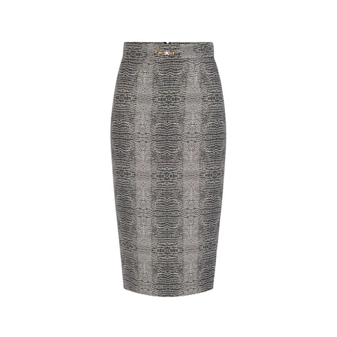 Elisabetta Franchi Gonna midi Gonna Donna midi pitonata 40 - Francavilla Moda