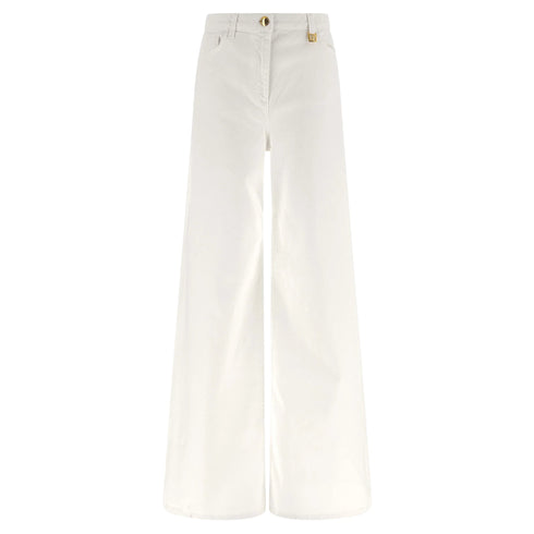 Elisabetta Franchi Cinque tasche Jeans Donna a palazzo con dettaglio 26 P26-ELISABETTA FRANCHIPJ23N61E2-360-26 - Francavilla Moda