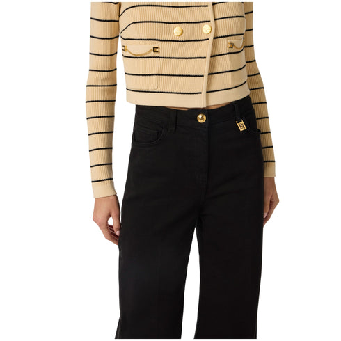 Elisabetta Franchi Cinque tasche Jeans Donna a palazzo con dettaglio 26 - Francavilla Moda