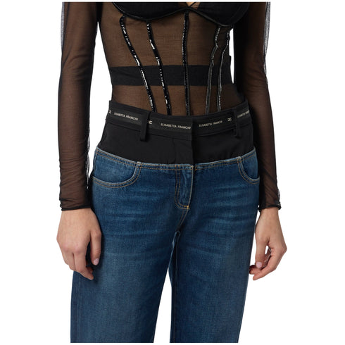 Elisabetta Franchi Jeans Jeans Donna con fascia logata 26 - Francavilla Moda