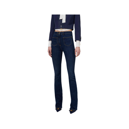 Elisabetta Franchi Jeans Jeans Donna con taschine Blu denim - Francavilla Moda