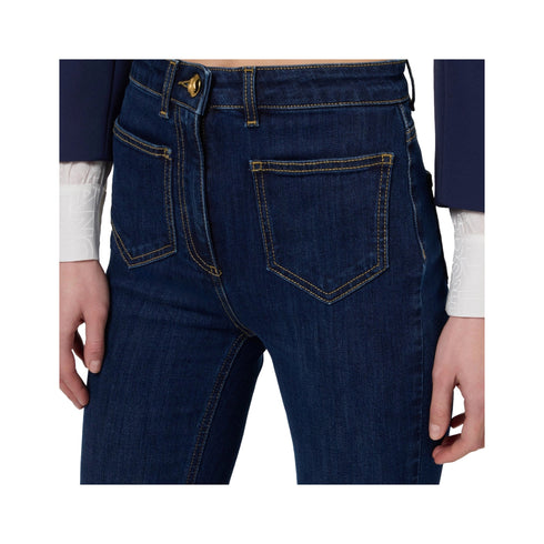 Elisabetta Franchi Jeans Jeans Donna con taschine Blu denim - Francavilla Moda