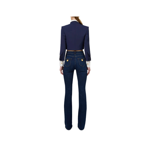 Elisabetta Franchi Jeans Jeans Donna con taschine Blu denim - Francavilla Moda