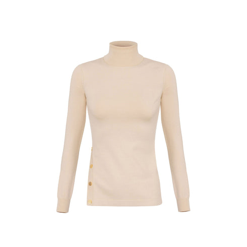 ELISABETTA FRANCHI Pullover Maglia Donna con maxi spacco Lattice - Francavilla Moda