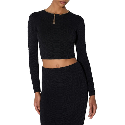Elisabetta Franchi Maglia Maglia Donnaa zip posteriore 40 - Francavilla Moda