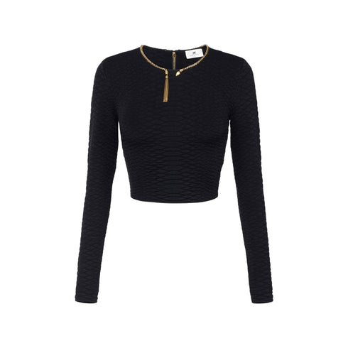 Elisabetta Franchi Maglia Maglia Donnaa zip posteriore 40 - Francavilla Moda