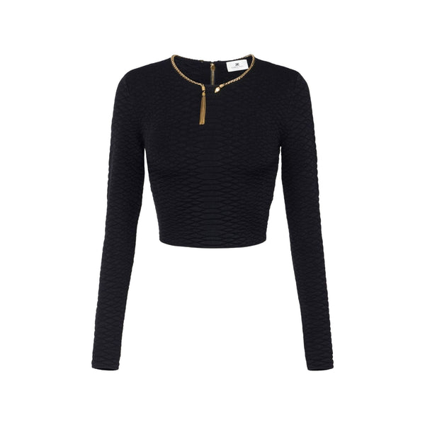 Elisabetta Franchi Maglia Maglia Donnaa zip posteriore 40 - Francavilla Moda